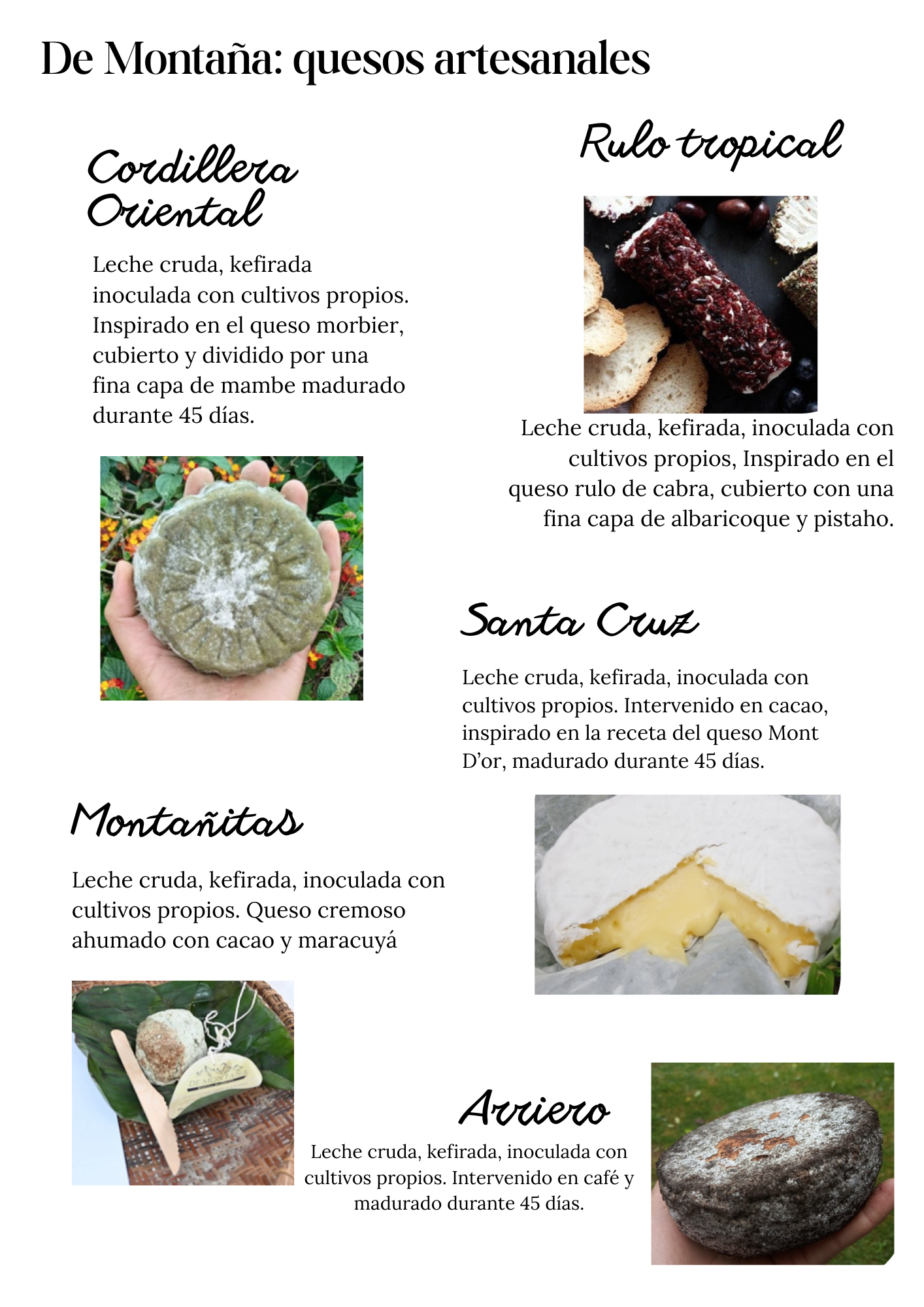 Quesos artesanales
