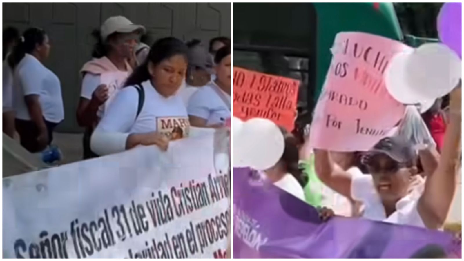 Familias hicieron plantón por muertes y desapariciones de mujeres en Barranquilla