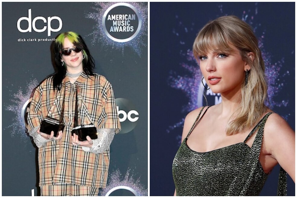 Billie Eilish y Taylor Swift arrasan en los American Music Awards 2019