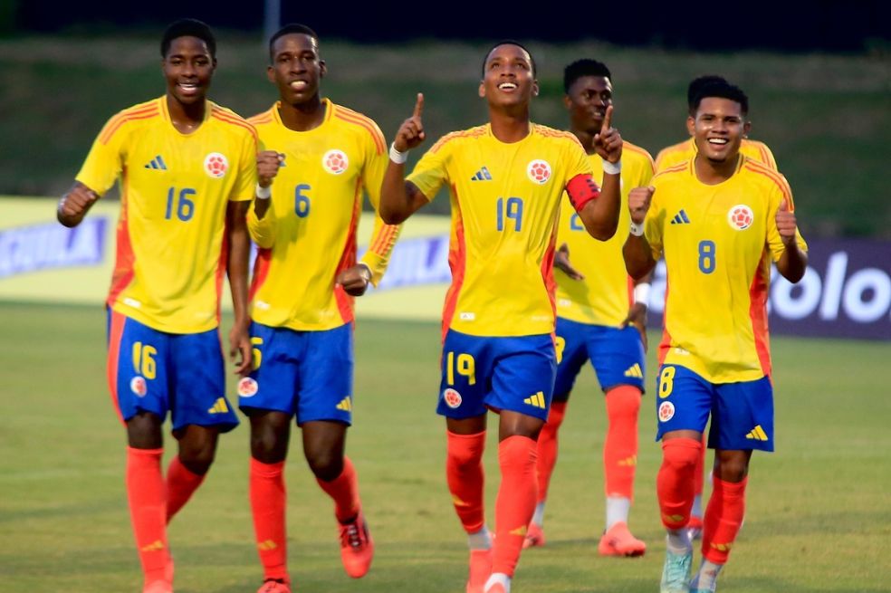 La selección de Colombia en la previa del Sudamericano Sub 20 de Venezuela 2025.