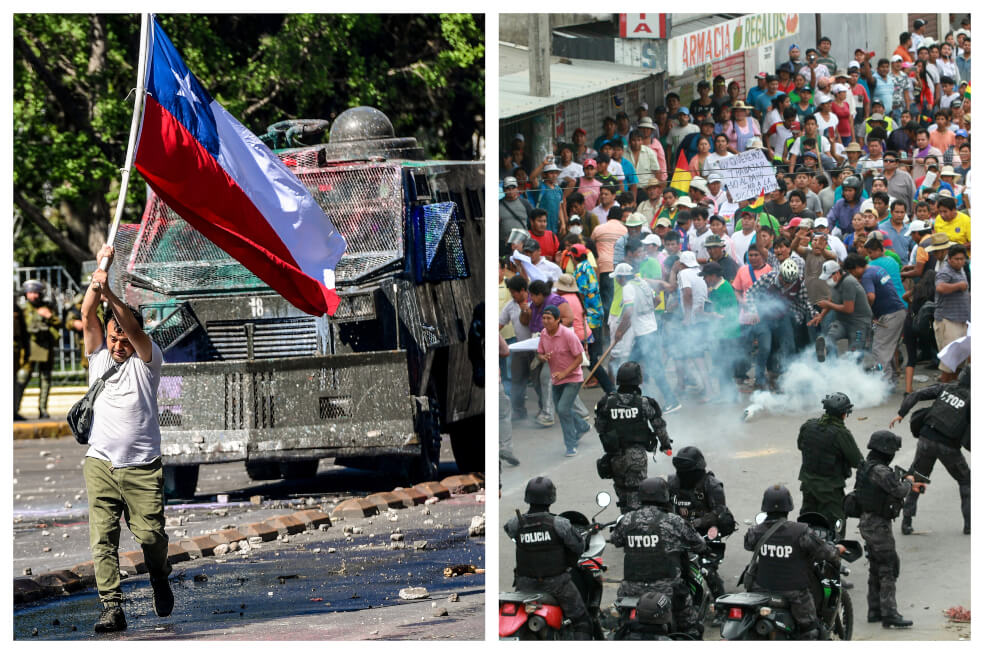 Bolivia y Chile: el conflicto social no termina y estallan nuevas protestas