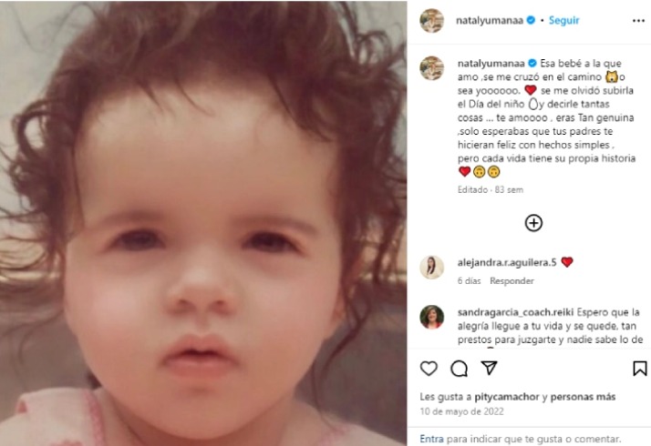 Así se veía Nataly Umaña, de ‘La casa de los famosos Colombia’, en su infancia