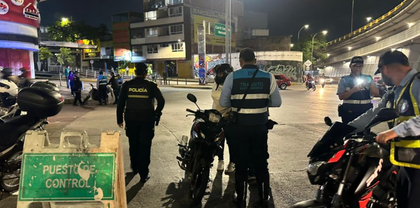Más de 150 motos fueron inmovilizadas en el centro de Bucaramanga