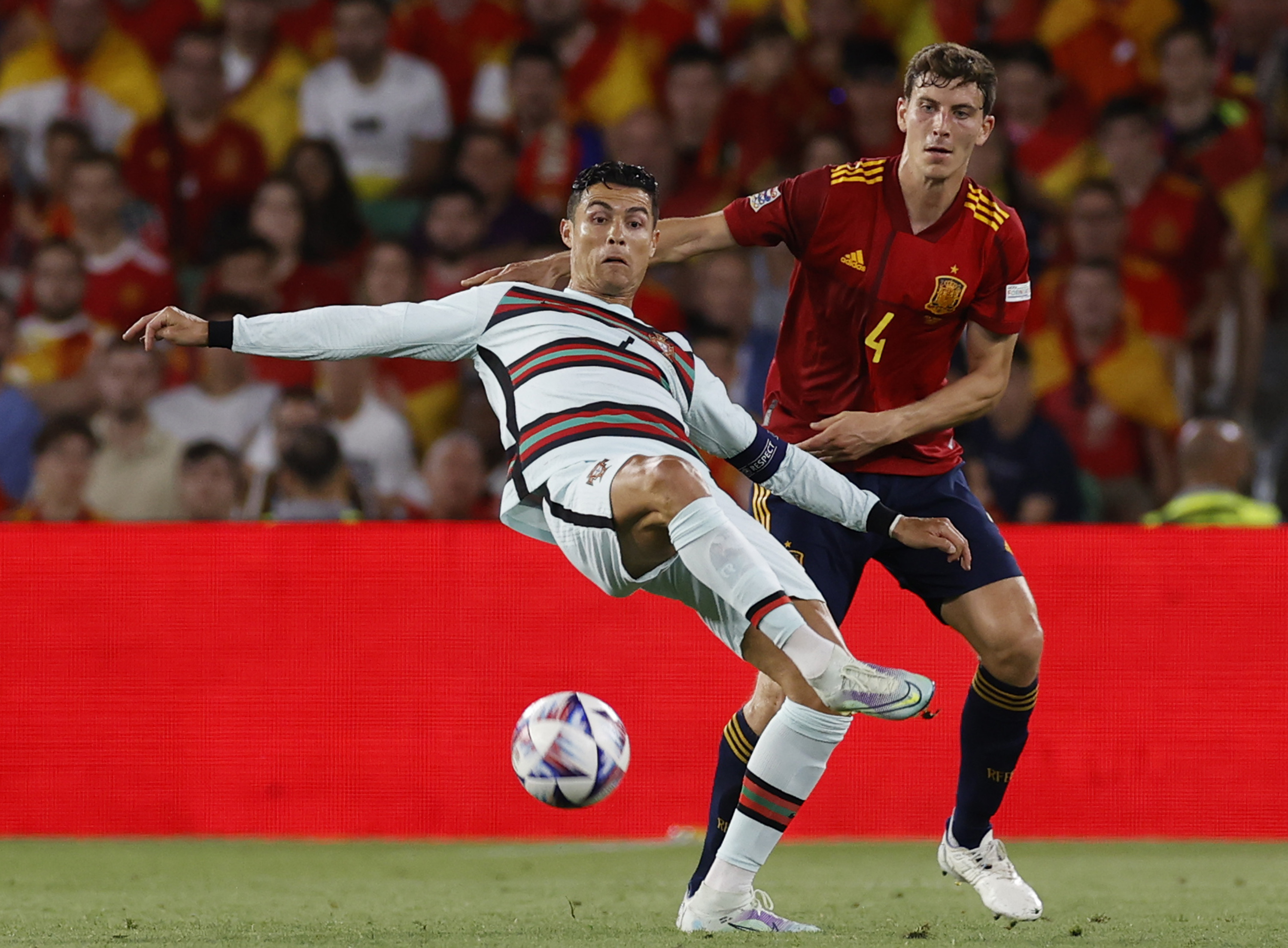 Portugal rescató un punto en su visita a España por la Liga de Naciones de la Uefa
