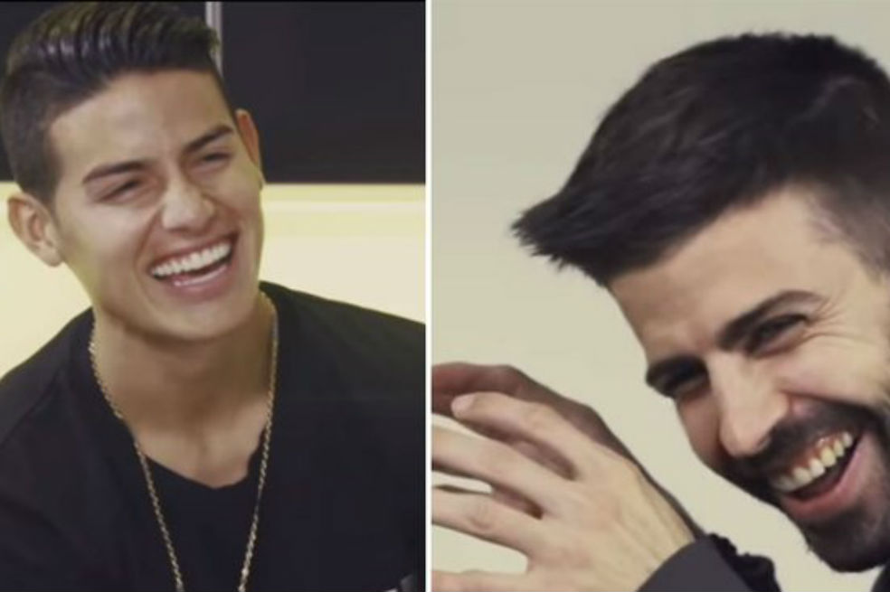 Pique sigue en la piel de periodista: invitó a James al Barcelona