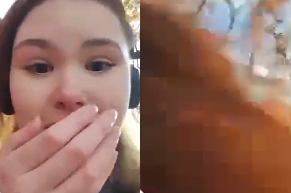 Video: Joven ucraniana grabó el momento exacto en el que un misil cayó a su lado