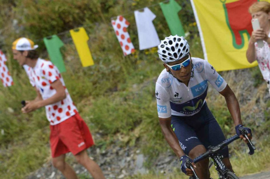 Nairo Quintana durante la etapa 19 del Tour de Francia 2015. Foto: AFP