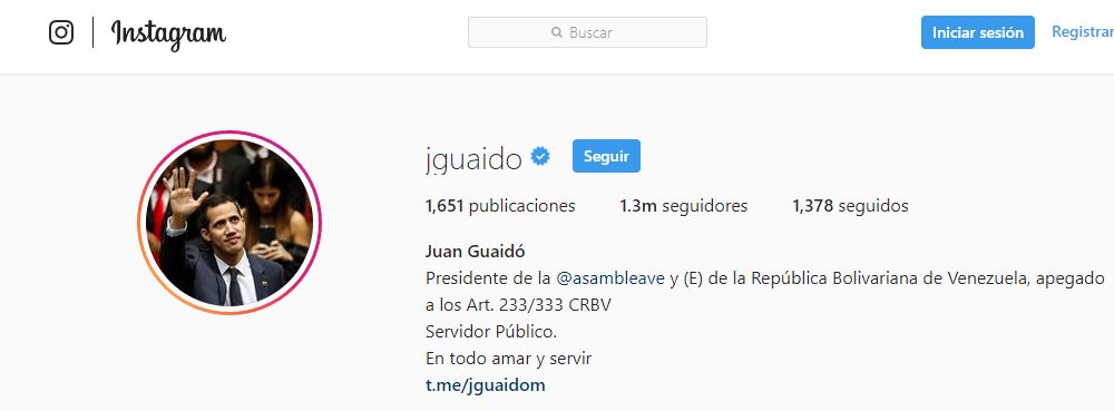 Es decir, el presidente de Venezuela que verificaJuan Guaidó es Juan Guaidó y no Nicolás Maduro.