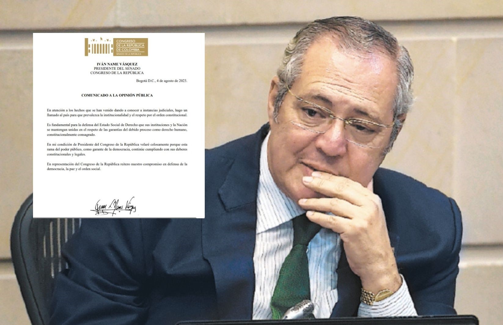 “Hago un llamado para que prevalezca el orden”: Iván Name, presidente del Senado