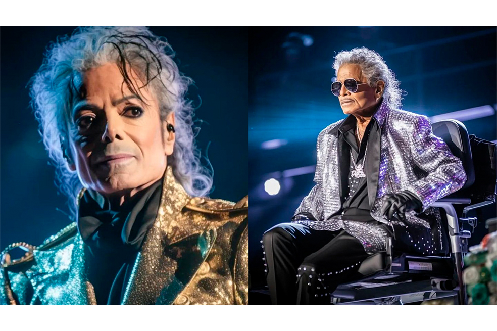 Así se vería Michael Jackson según IA a los 65 años / imágenes @happyisnews