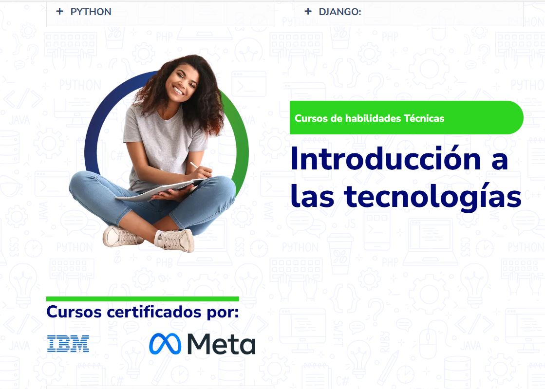 Algunos de los cursos que ofrecen.