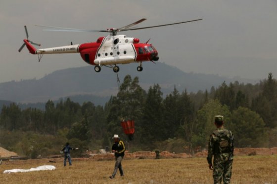 Logran controlar parte del incendio en Nobsa, Boyacá