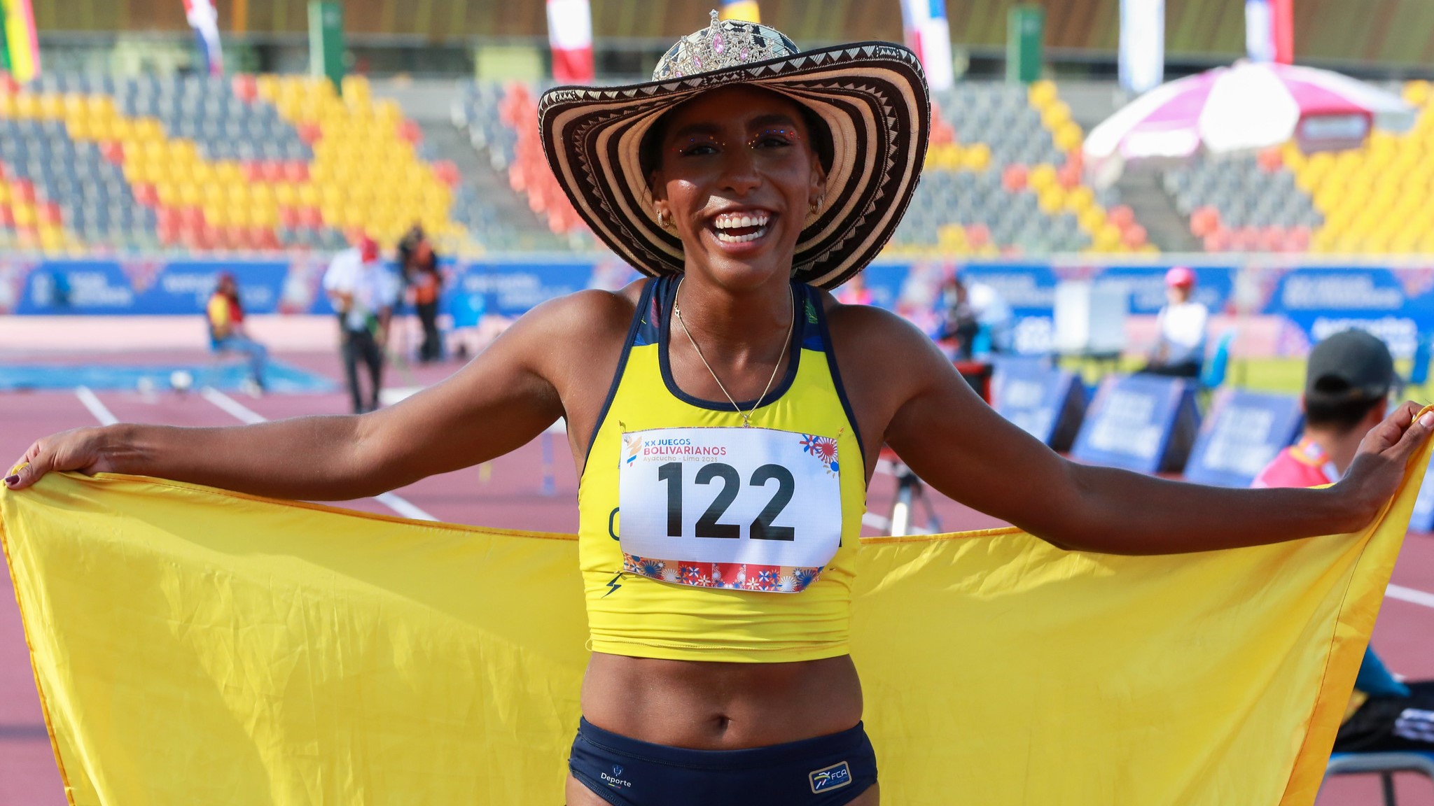 Natalia Linares, atleta colombiana, durante los Juegos Bolivarianos Lima-Ayacucho 2025.