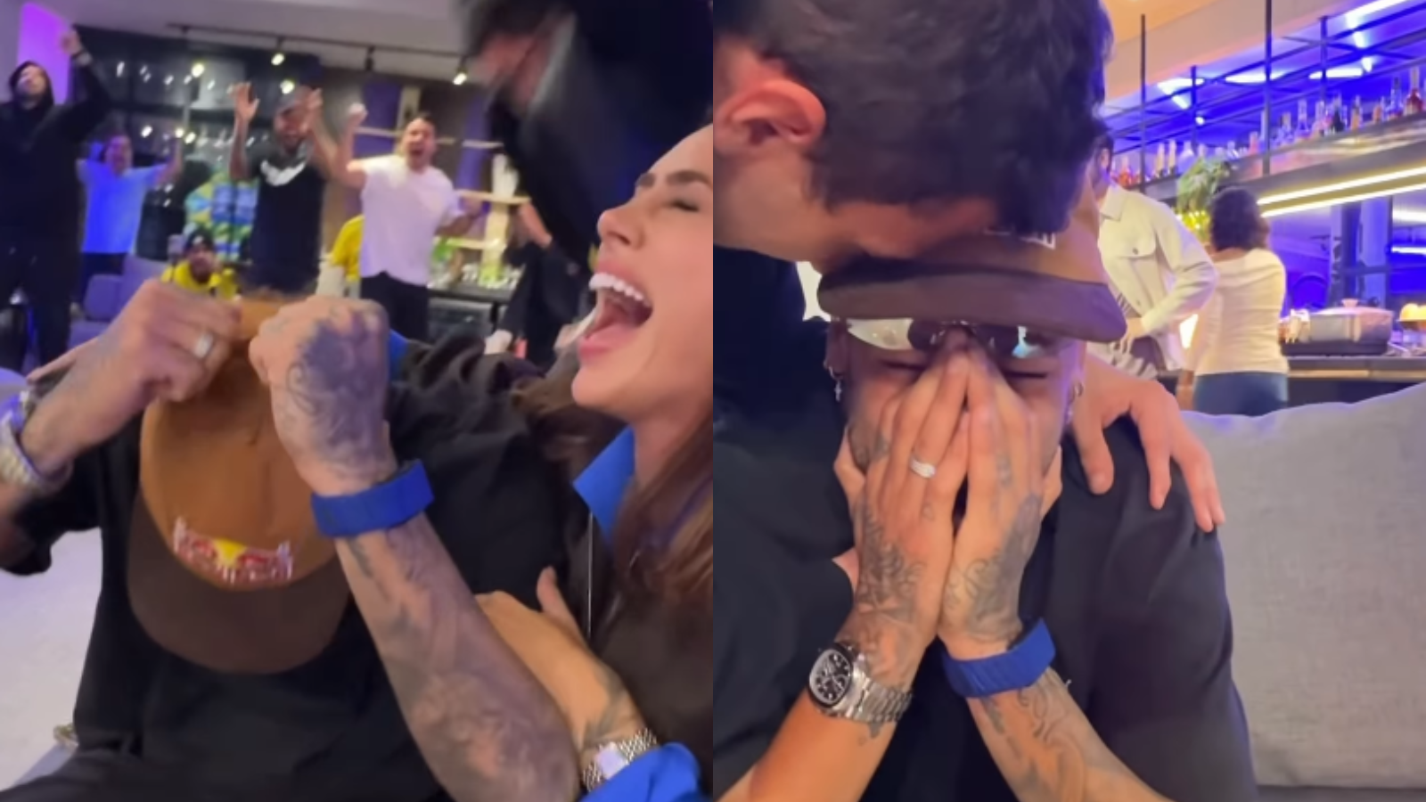 Neymar no pudo contener el llanto después de escuchar su nombre.
