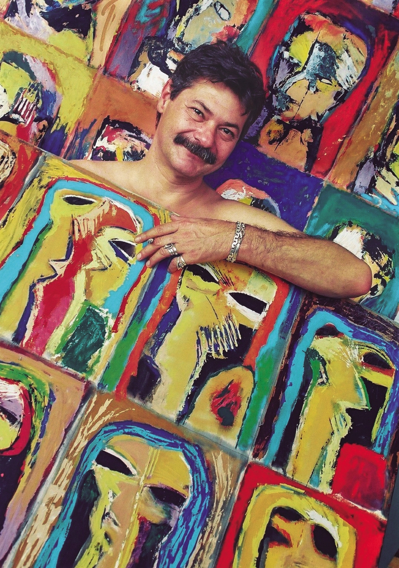 Fotografía del pintor colombiano Guillermo Vélez Mejía.