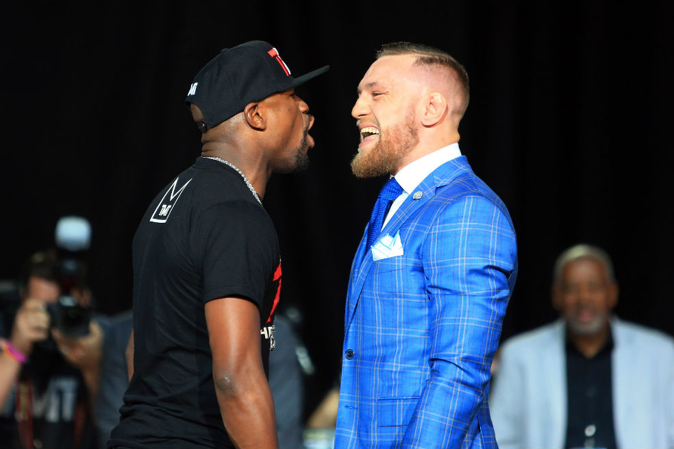 Candente cara a cara entre Mayweather y McGregor