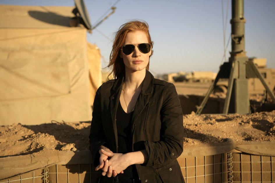 Jessica Chastain como Maya en la película "Zero Dark Thirty".