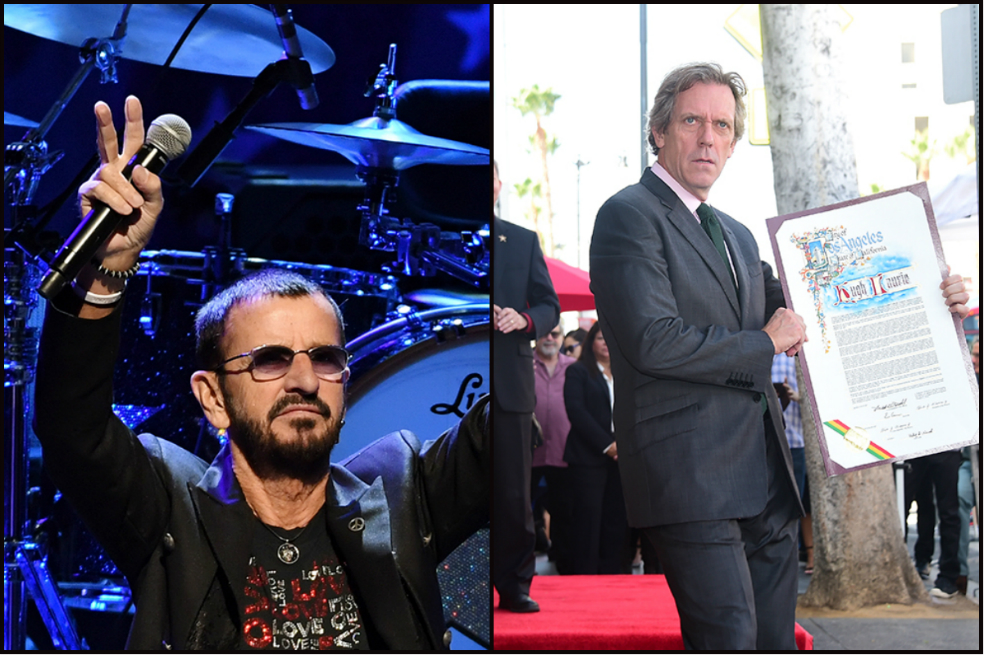 Ringo Starr y Hugh Laurie fueron condecorados por la reina Isabel II