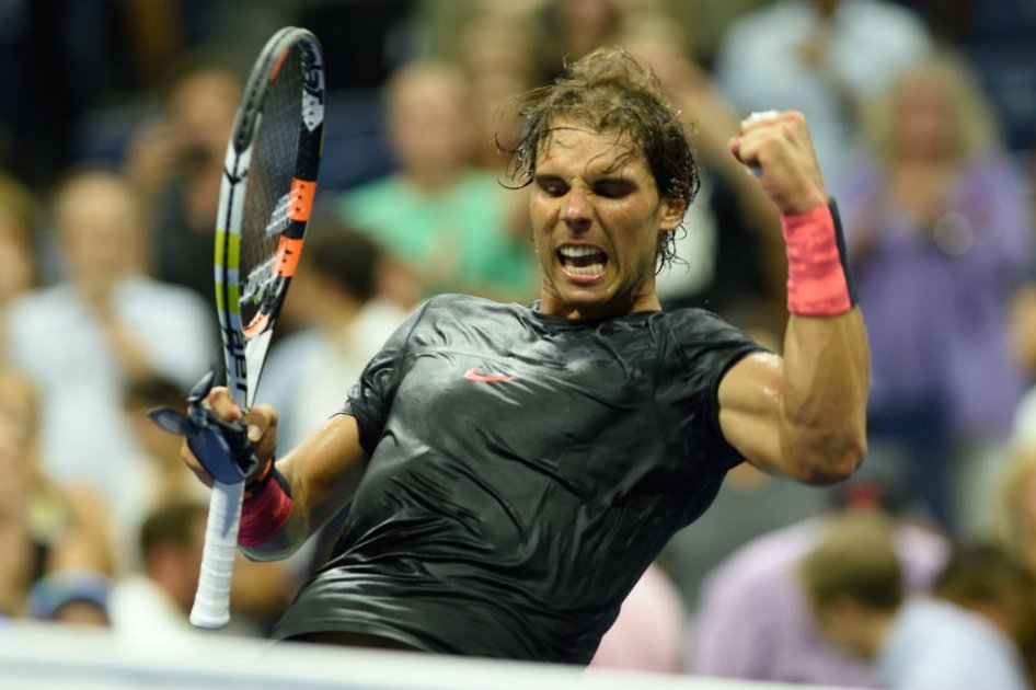 El español Rafael Nadal celebra su victoria ante Borna Coric. Foto: AFP