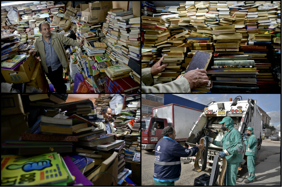José Alberto Gutiérrez, el hombre que ha recuperado casi 25.000 libros de la basura bogotana
