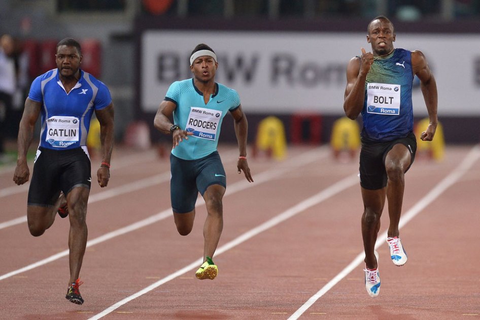 Justin Gatlin venció a Usain Bolt en los 100 metros de Roma