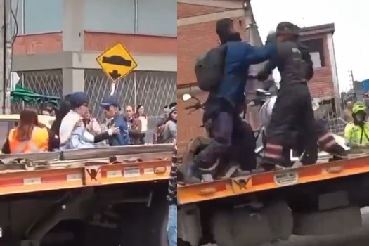 Operador de grúa fue golpeado por infractor que pretendía evadir inmovilización de su moto