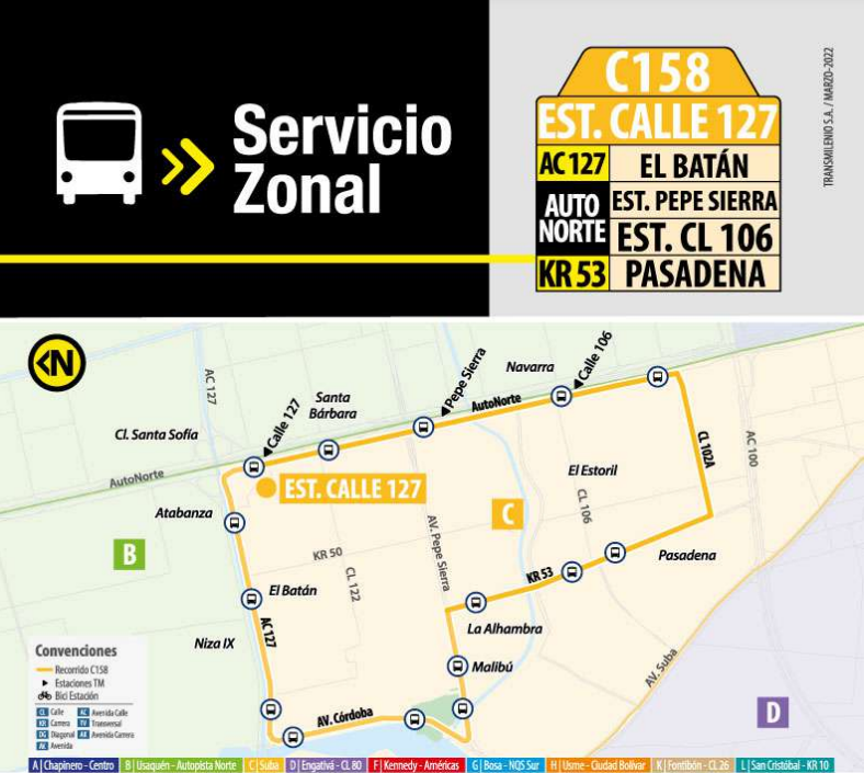 El servicio provisional pasará por  Pasadena, El Batán y Mónaco.
