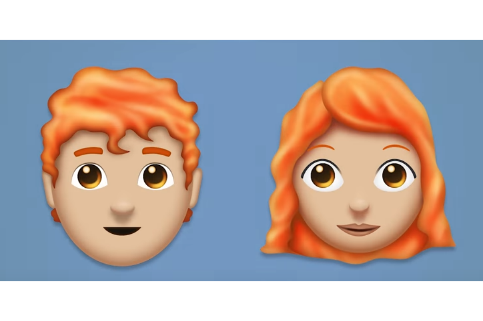Pelirrojos, la novedad de los emojis para 2018