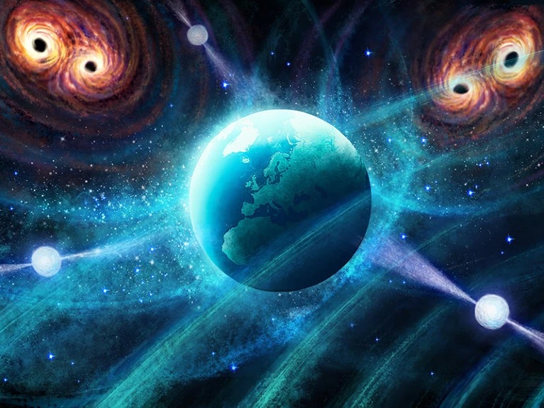 Ondas gravitacionales.