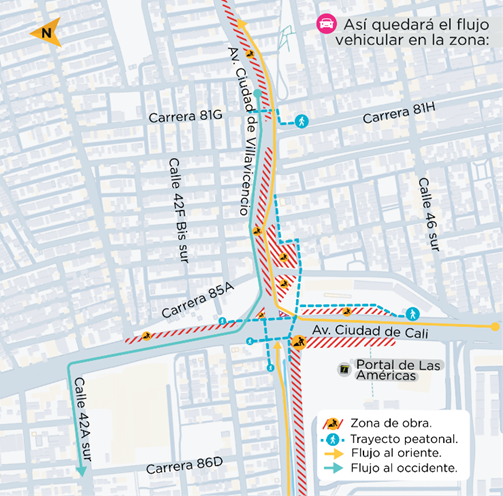 Desvíos autorizados por Secretaría de Movilidad.