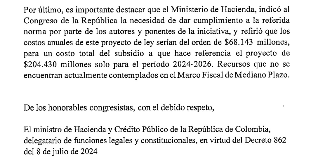 Varios proyectos fueron objetados por su posible impacto fiscal.