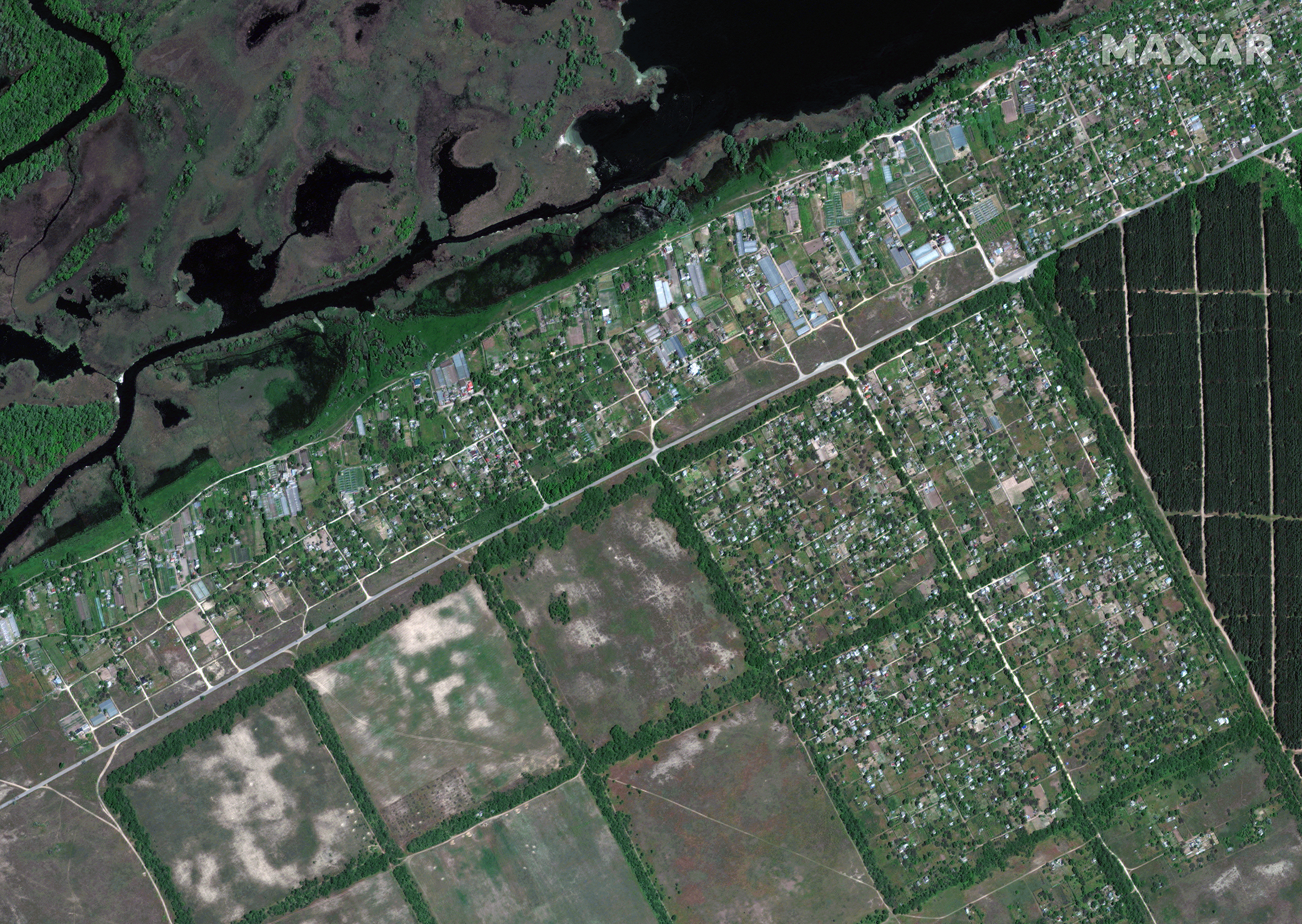 Imágenes satelitales inundaciones en Jersón Ucrania