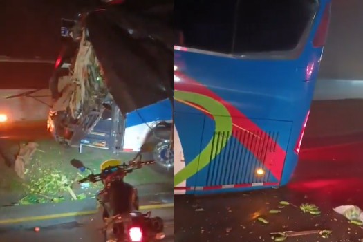 Cuatro heridos dejó choque entre bus intermunicipal y camión de carga en Sesquilé