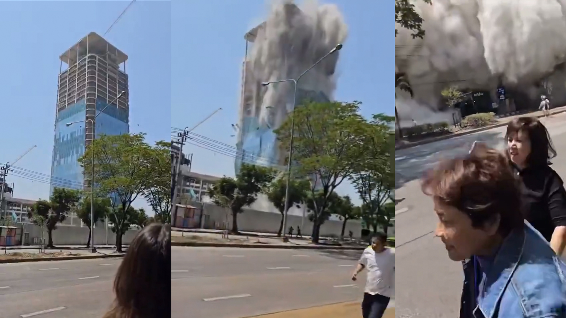 Así colapsó edificio de 30 pisos en Bangkok por fuerte terremoto