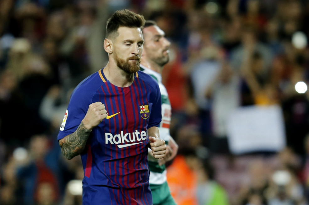 Messi anotó cuatro goles en la goleada del Barcelona sobre Eibar