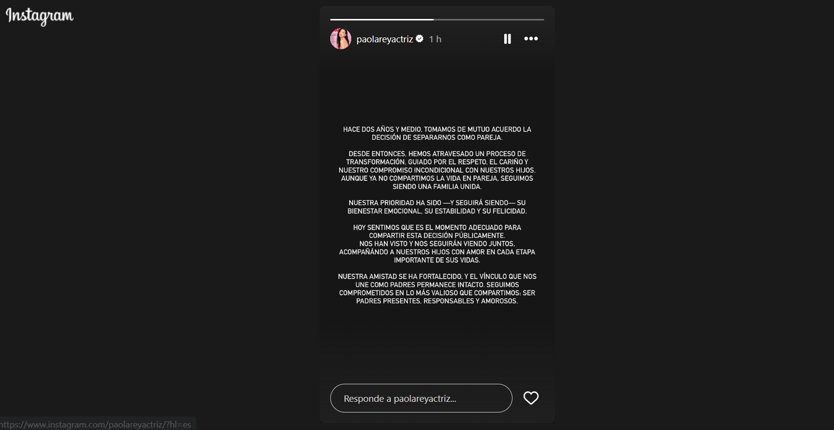 Paola Rey confirmó su separación de Juan Carlos Vargas: “Fue de mutuo acuerdo”