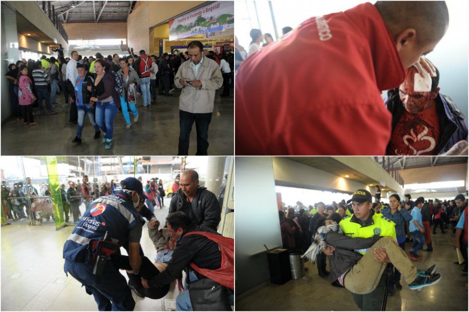 Estampida por acceder a la feria de vivienda en Bogotá deja 15 heridos