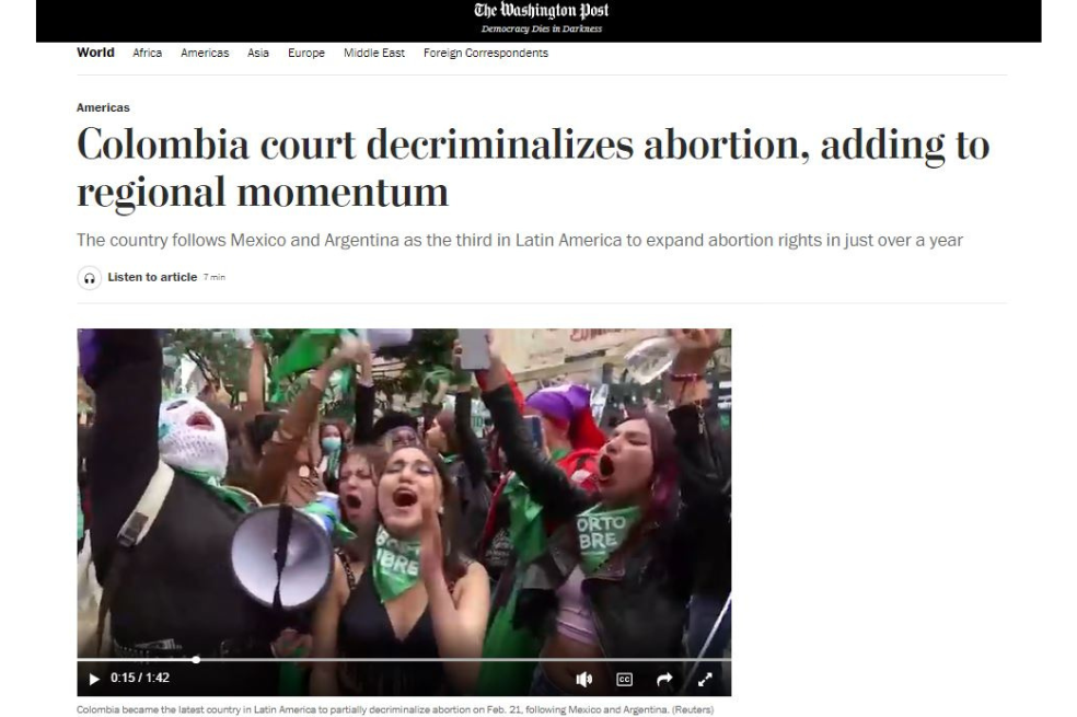 "Un cambio transformador para el país de mayoría católica y la última señal de un cambio de tendencia en América Latina", se lee en una publicación del Washington Post.