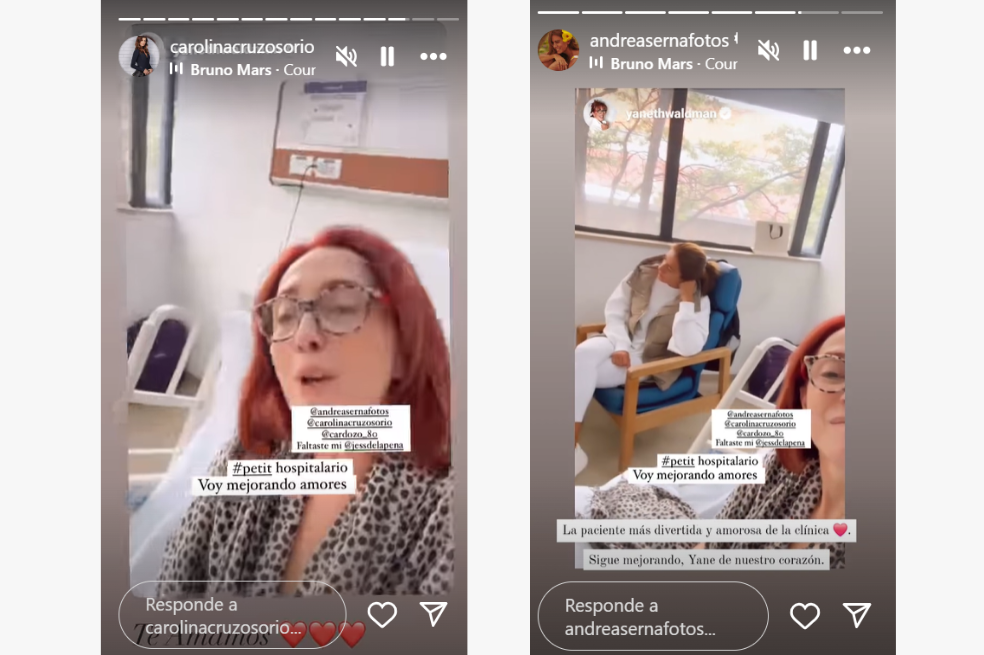 Carolina Cruz y Andrea Serna llegaron al hospital a visitar a reconocida actriz