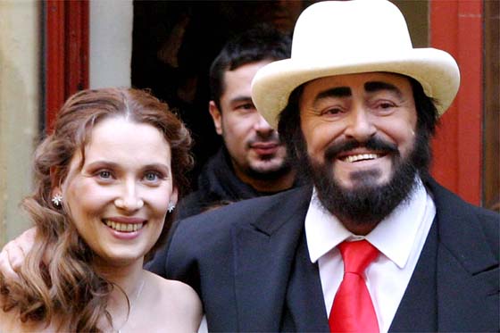Pavarotti y Nicoletta Mantovani.