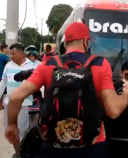 Los jugadores del Júnior tuvieron que irse en mototaxi