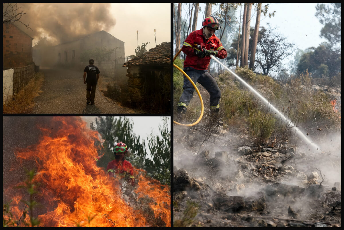 Las impactantes imágenes del incendio que arrasó más de 3.000 hectáreas en Portugal