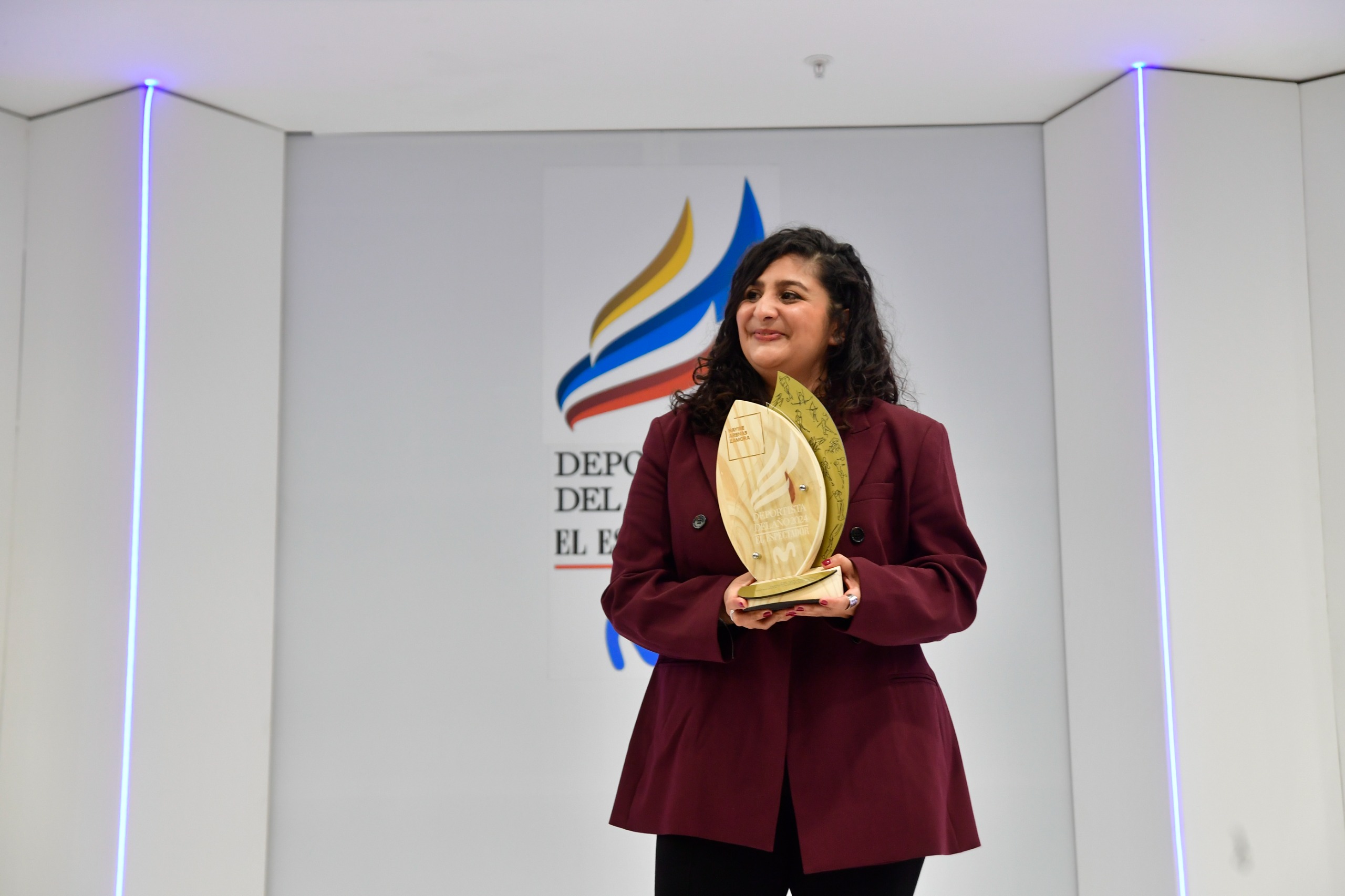 La dirigente del año, Nayibe Arenas, expresidente la de Federación Colombiana de Paratletismo.