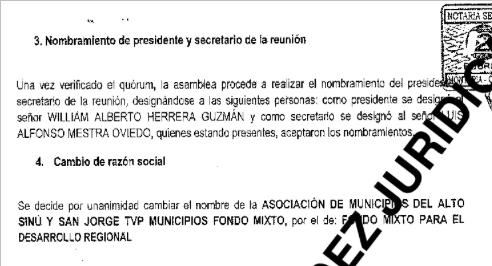 Captura de pantalla del documento "Asamblea general extraordinaria Acta 02 del 14 de septiembre 2021 (inscrito).pdf (2.28 MB)", pág. 7. Fuente: Cámara de comercio de Montería