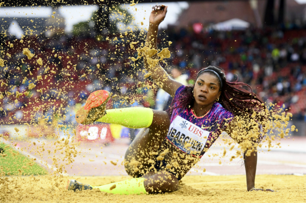 Caterine Ibargüen, tercera en la Liga de Diamante