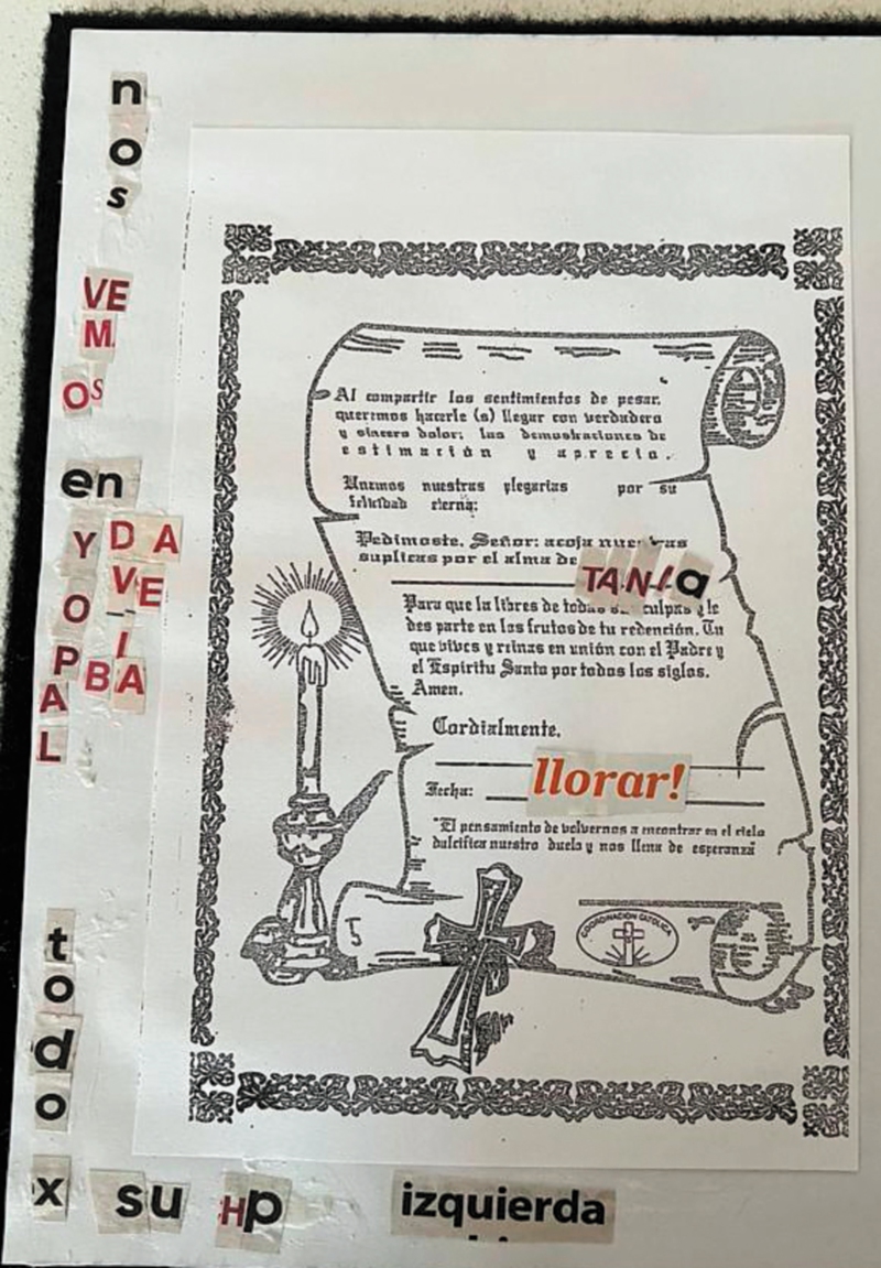 Una de las amenazas que recibió la abogada Tania Parra. Todo lo que le sucedió lo denunció en la Fiscalía. Sin embargo, todavía no hay resultados en la investigación. / Archivo particular