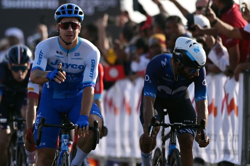 Fernando Gaviria fue segundo en la quinta etapa del UAE Tour 2023