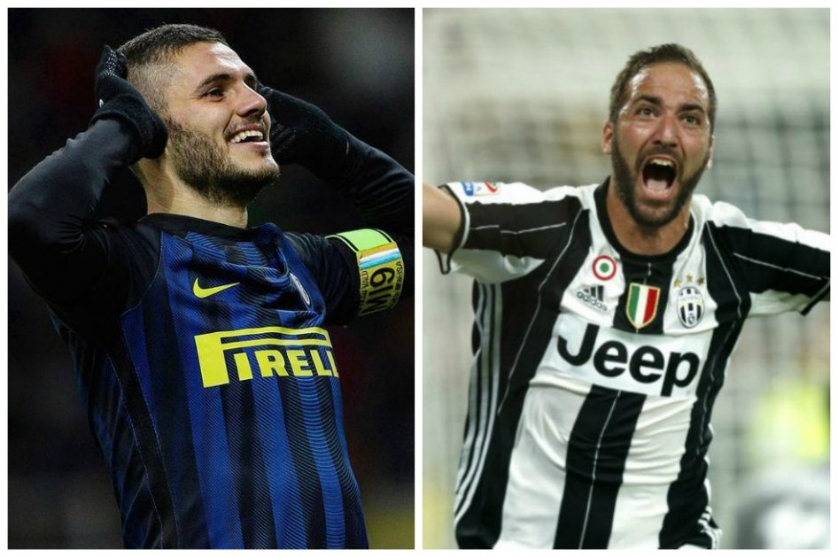 Higuaín-Icardi, el duelo de artilleros argentinos marca el derbi de Italia