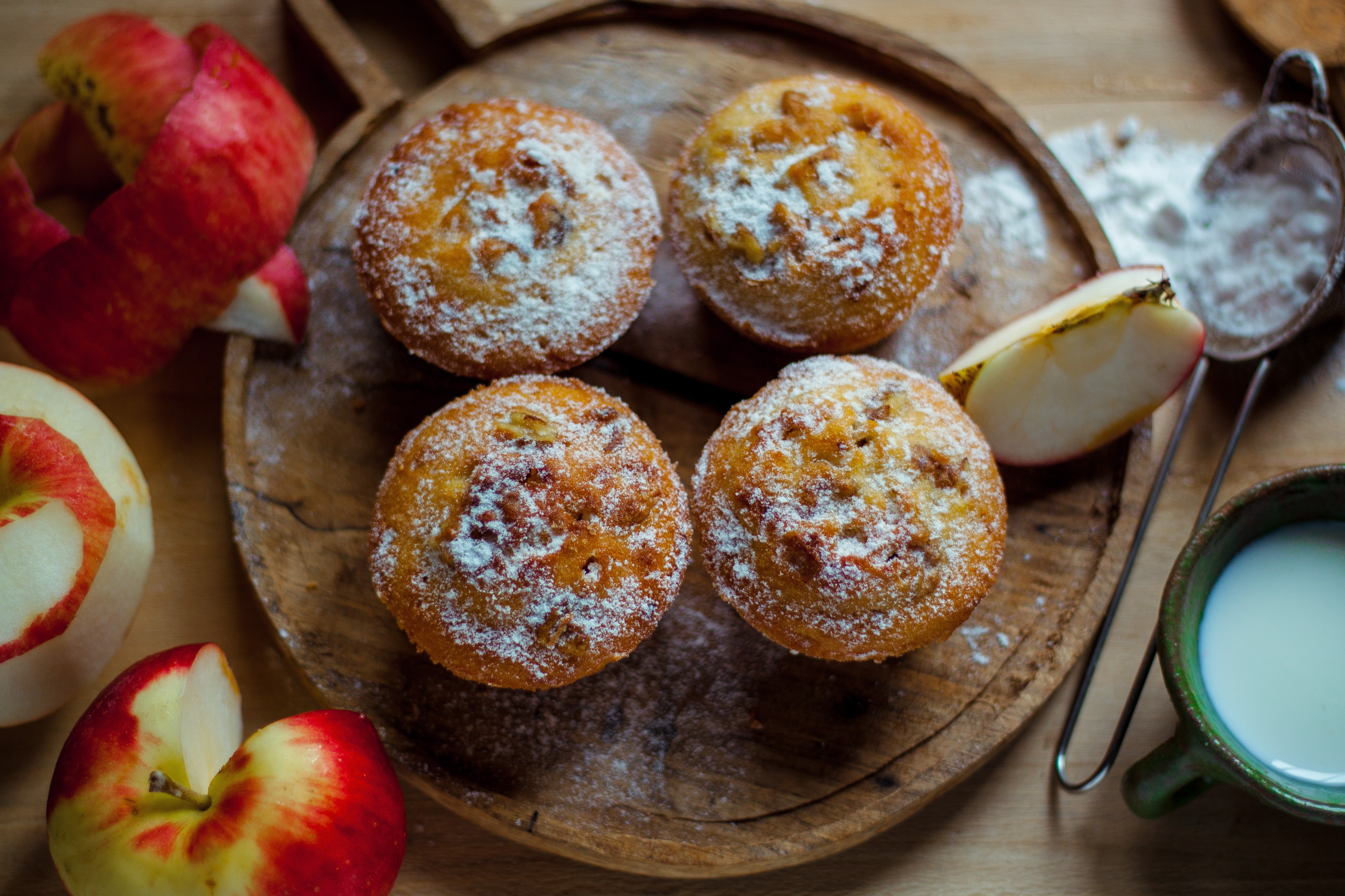 Muffins de manzana y avena