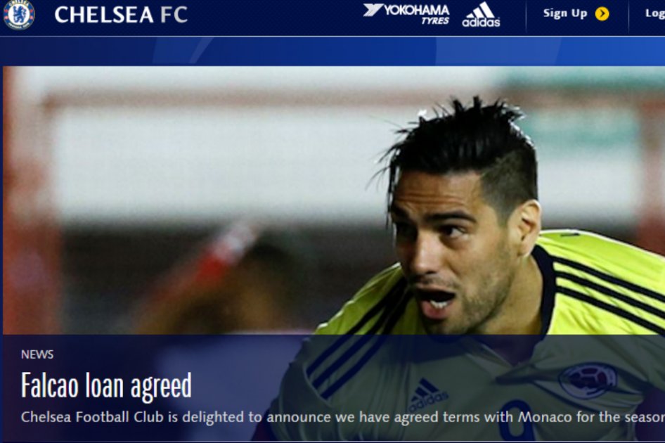 Es oficial, Falcao llega en préstamo al Chelsea